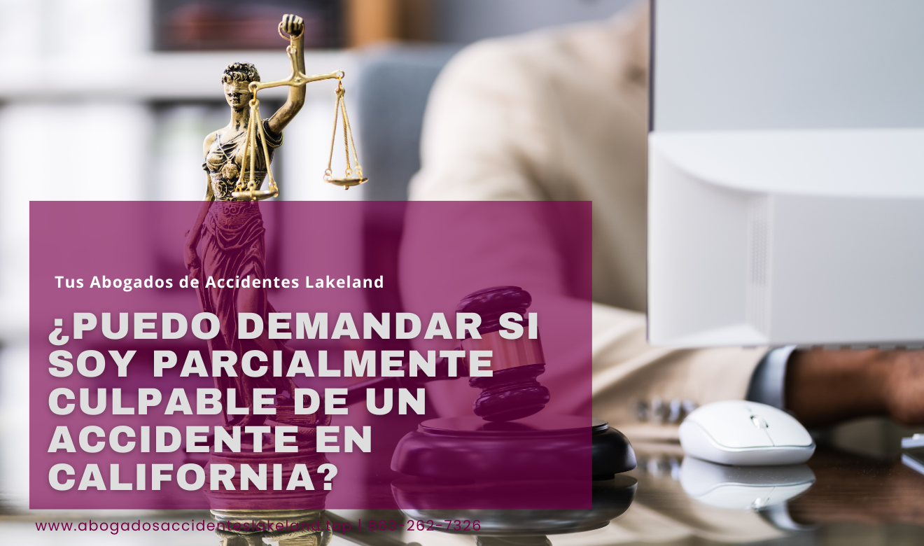 ¿Puedo demandar si soy parcialmente culpable de un accidente en California?
